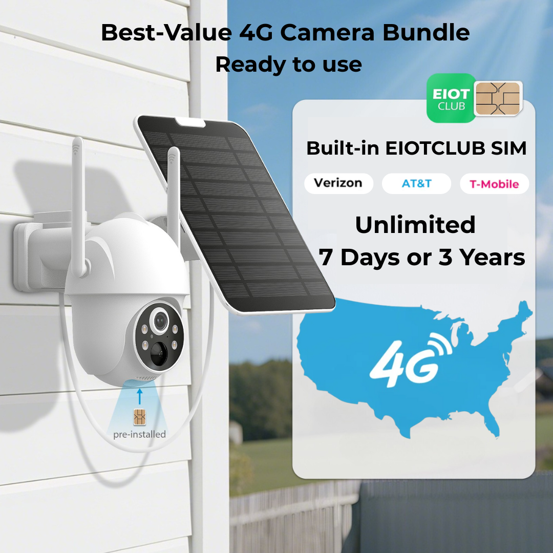 Unlimited Data SIM with a Free 4G Solar Security Camera – No WiFi Needed