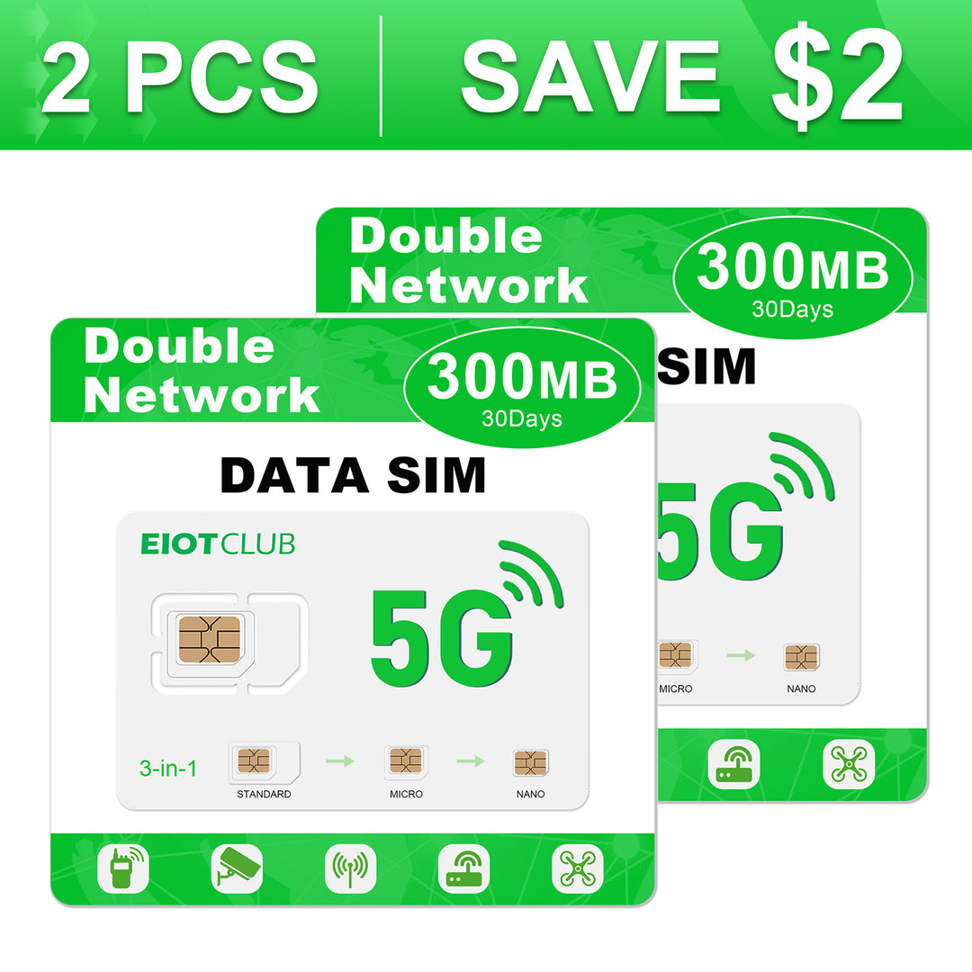 2 pcs prepaid sim card 300mb