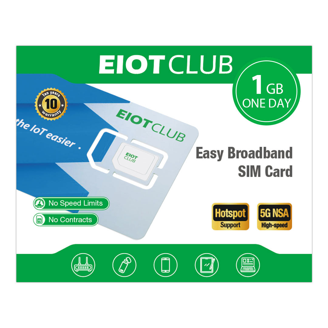 EIOTMART × EIOTCLUB Easy Broadband SIM Card, 5G LTE Prepaid Data SIM Card – AT&T Compatible, Perfect for Heavy Data Users