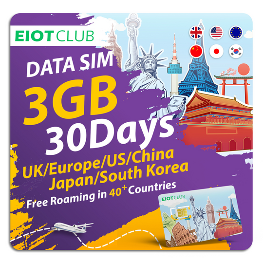 EIOTMART × EIOTCLUB Prepaid Europe SIM Card - 4G/5G in European Countries and Beyond