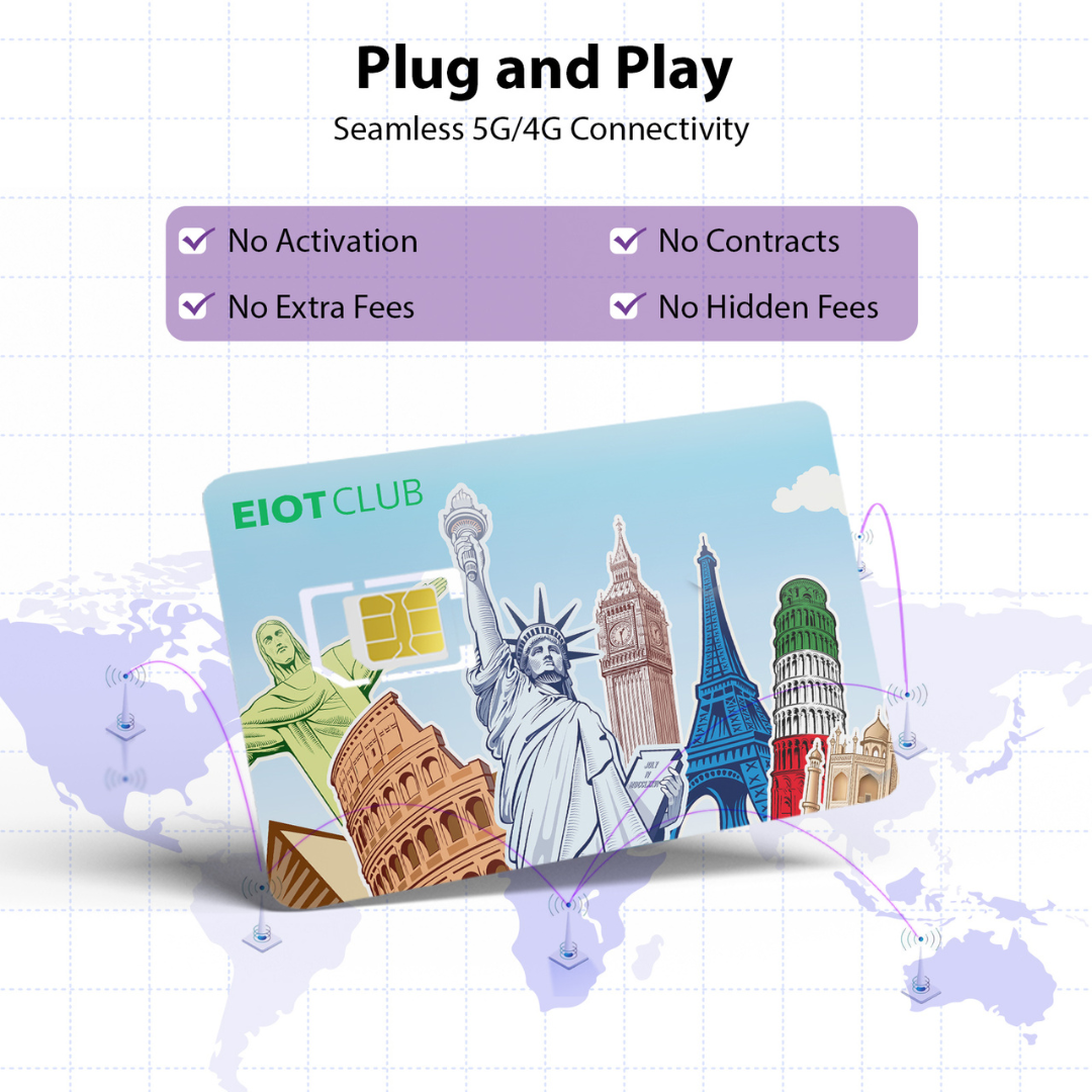 EIOTMART × EIOTCLUB Prepaid Europe SIM Card - 4G/5G in European Countries and Beyond