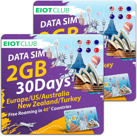 EIOTMART × EIOTCLUB Prepaid Europe SIM Card - 4G/5G in European Countries and Beyond