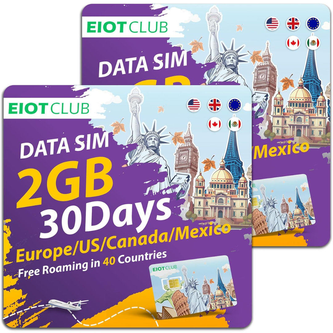thumbnail image 2 of EIOTCLUB Prepaid 4G LTE Cellular SIM Card – No Contract – T-Mobile & AT&T Compatible – USA 2 of 4