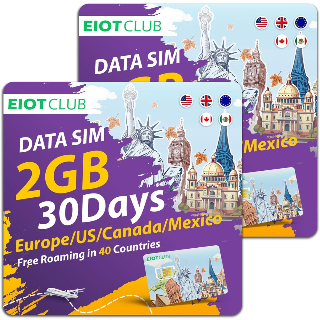 EIOTMART × EIOTCLUB Prepaid Europe SIM Card - 4G/5G in European Countries and Beyond