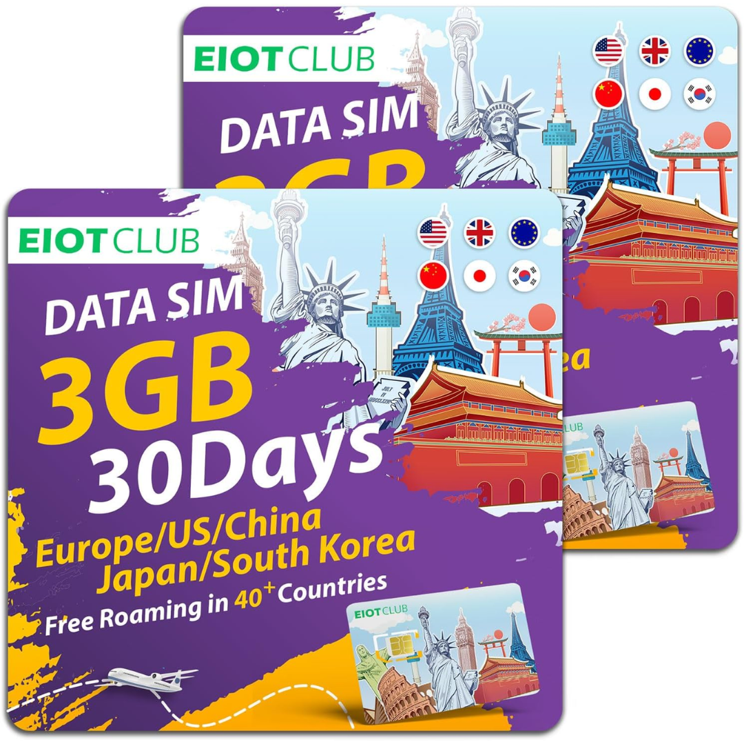 EIOTMART × EIOTCLUB Prepaid Europe SIM Card - 4G/5G in European Countries and Beyond