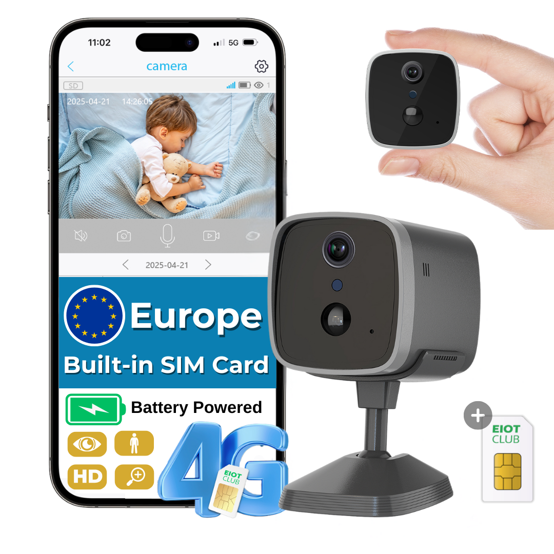 4G Mini Security Camera with SIM Card (EU Version)