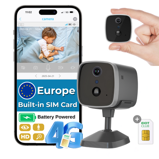 4G Mini Security Camera with SIM Card (EU Version)