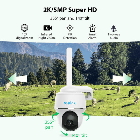 Reolink Go PT Plus - 4G LTE Solar-Powered Outdoor Security Camera