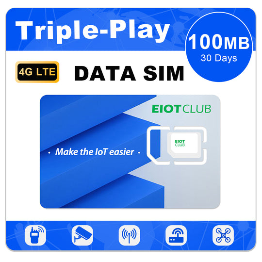 EIOTMART × EIOTCLUB Prepaid SIM Card - USA 4G LTE Data Only SIM IoT Data Plan with Verizon, AT&T and T-Mobile Support