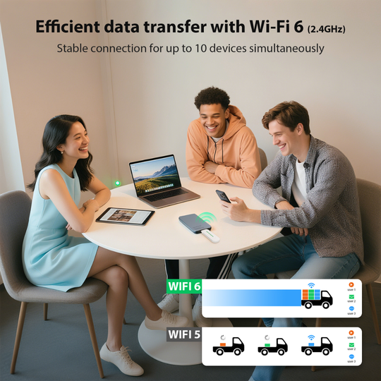 4G LTE WiFi Modem USB Dongle with WiFi 6 Portable Hotspot Stick