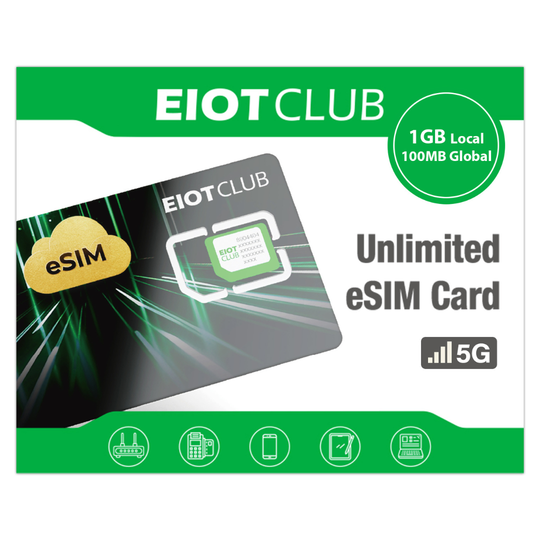 EIOTMART × EIOTCLUB Physical eSIM Card for Android & iOS – Unlimited eSIM Downloads