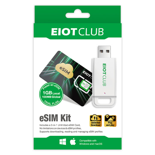 EIOTMART × EIOTCLUB eSIM Kits: Physical eSIM Card + Card Reader