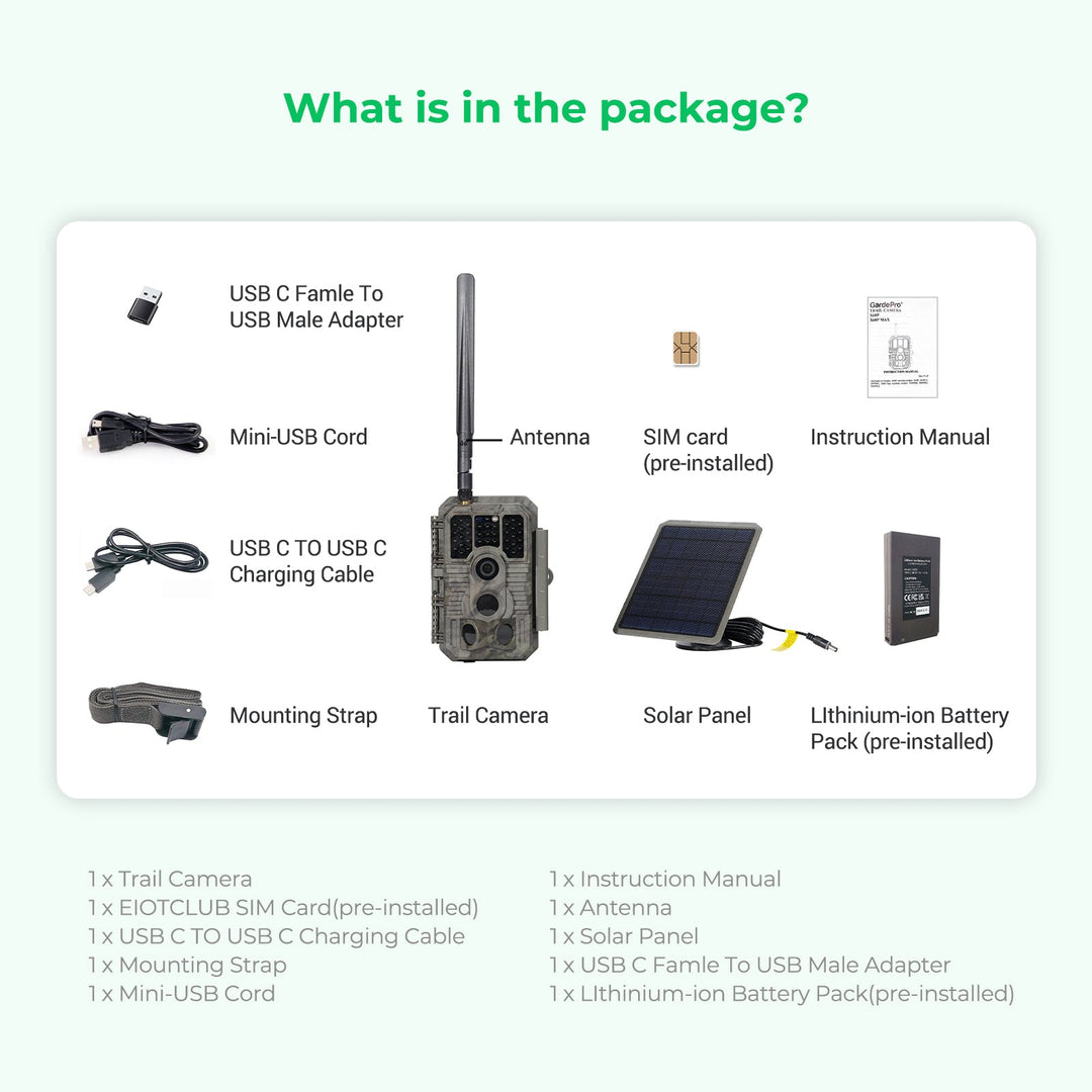 3-Year Unlimited Data Plan with a GardePro Cellular Trail Camera Bundle