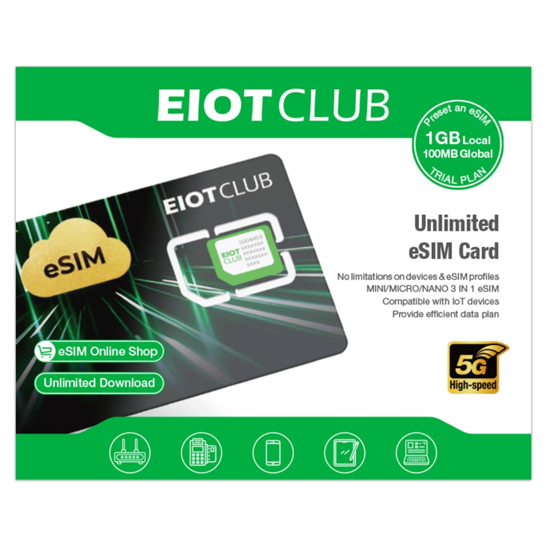 EIOTMART × EIOTCLUB eSIM Kits: Physical eSIM Card + Card Reader