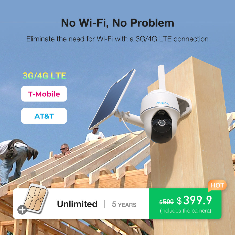 5-Year Unlimited IoT Plan for $399 with Free Reolink Camera